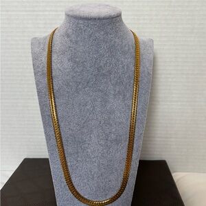 Gold Tone Flat Chain Necklace 20 inch